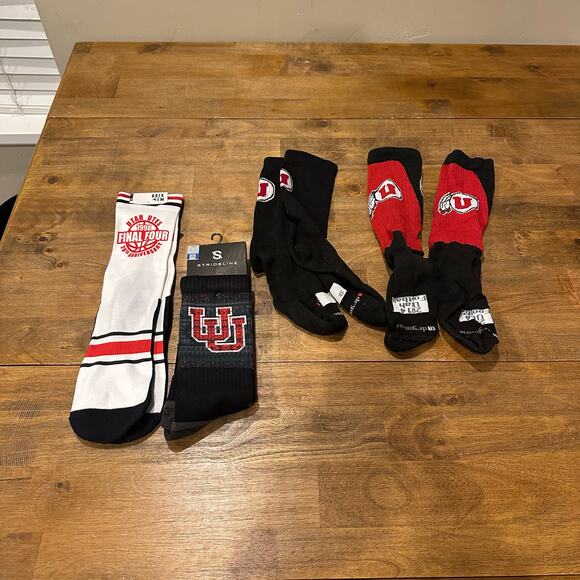 Utah Utes Socks 4 Pairs University of Utah - Picture 1 of 4